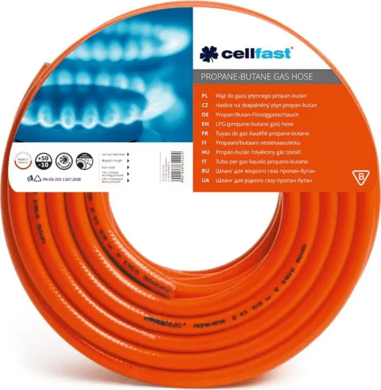 Cellfast šļūtene propāna-butāna gāzei 9x2,5x25m
