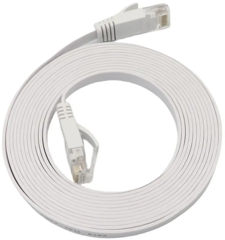 MicroConnect U/UTP CAT6A 1M balts plakans