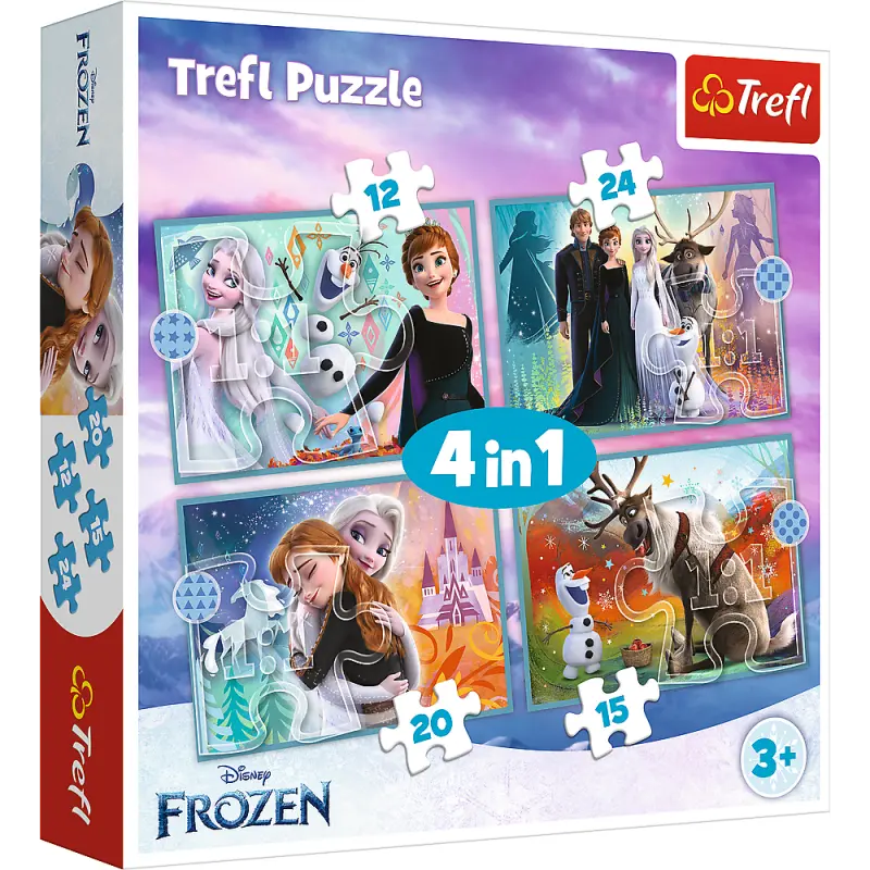 TREFL FROZEN Pužļu komplekts 4in1 -