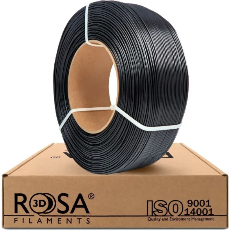 Rosa3D ABS+ filiaments, melns, 1,75
