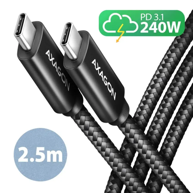 Axagon BUCM2-CM25AB cable 240W USB-C USB-C