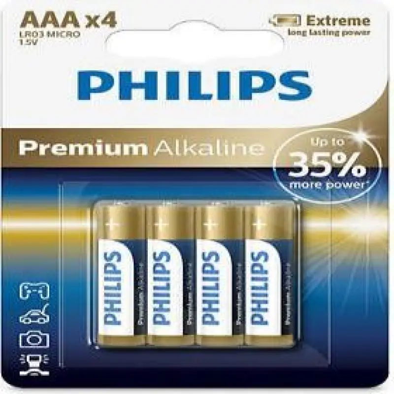PHILIPS LR03M4B/10 Premium Alkaline 4 pcs