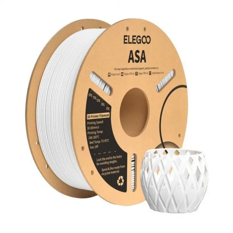 ELEGOO ASA Filament White 1kg -