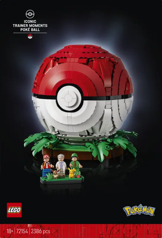 LEGO Pokémon ikoniskais Pokéball ar treneriem