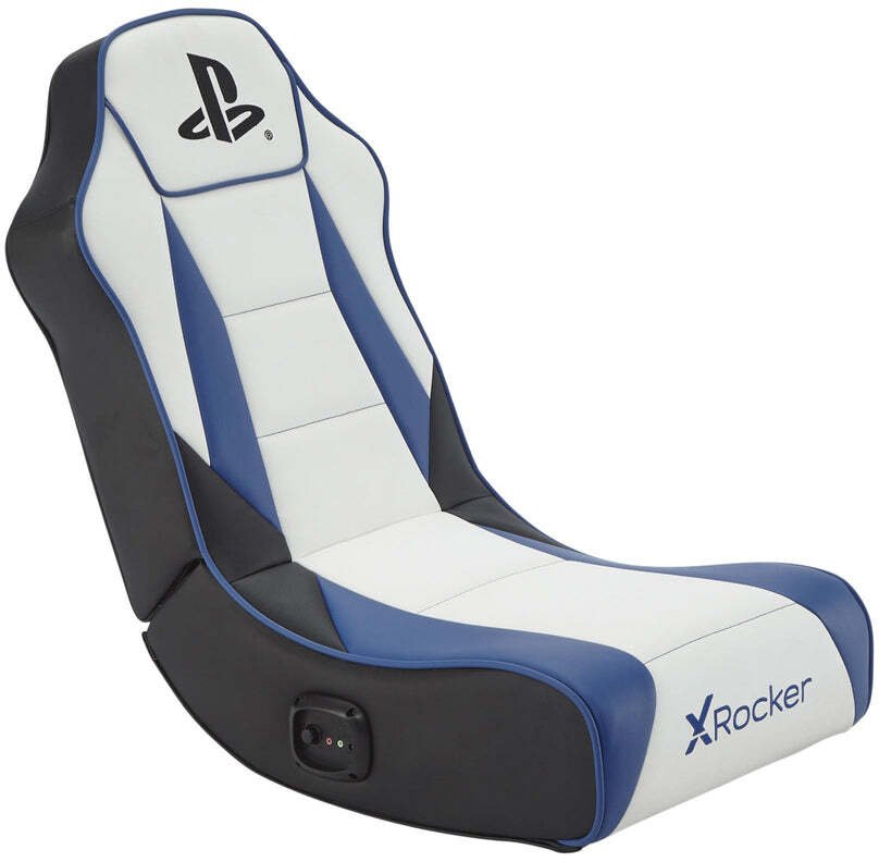 X Rocker XROCKER GEIST 2.0 PlayStation 2LS spēļu grīdas krēsls balts-zils