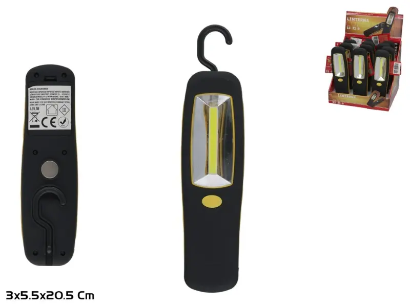 LED lukturītis ar āķi, 3 x