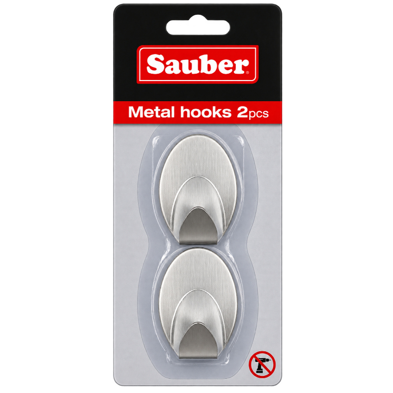 SAUBER Āķi 2 gab. ovāli dzelzs