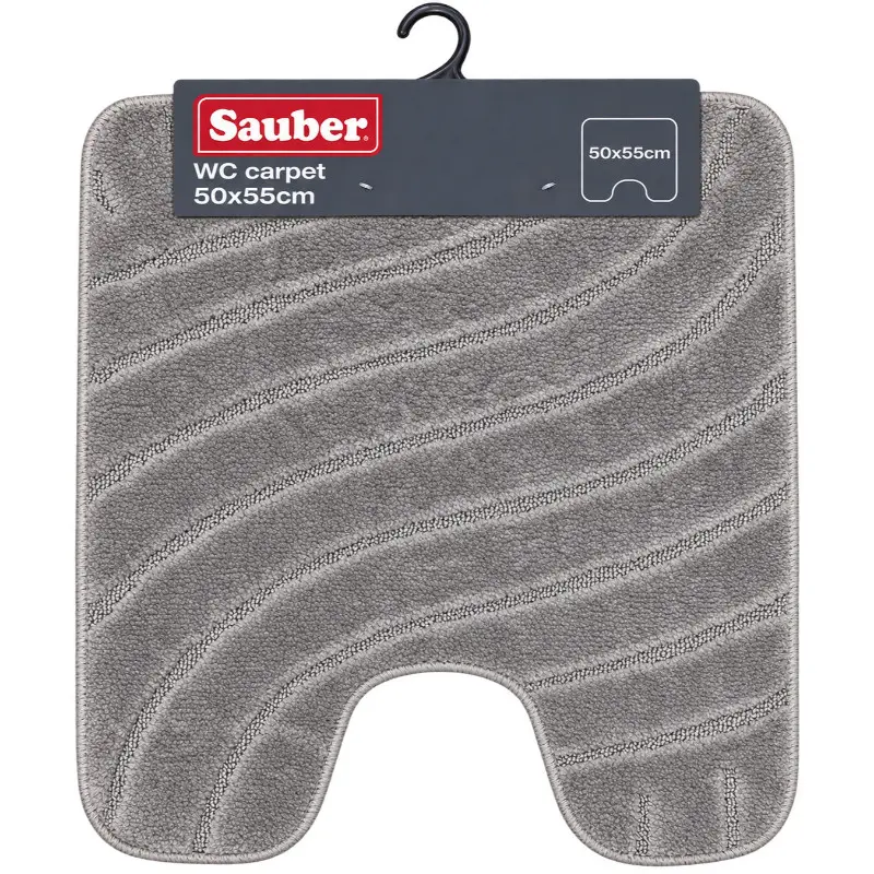 SAUBER WC paklājs 50x55cm pelēks -