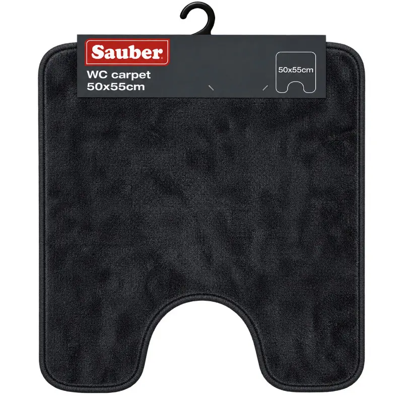 SAUBER WC paklājs 50x55cm tumši pelēks