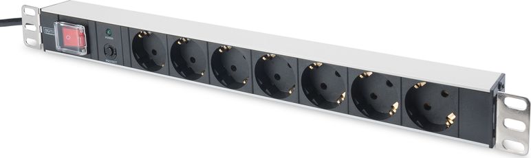 Digitus 19'' PDU strāvas sadales sloksne ar 7 Schuko kontaktligzdām 2,0 m (DN-95403)