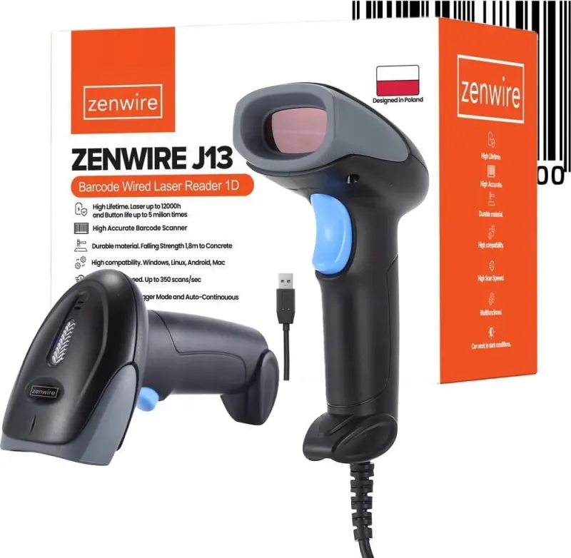 Svītrkodu skeneris Zenwire J13 - 7890312
