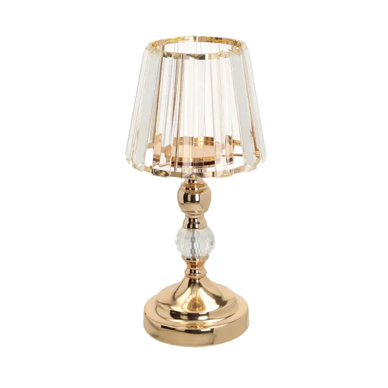 HOME4YOU Svečturis LAUDRE D12xH30cm, zeltīts -