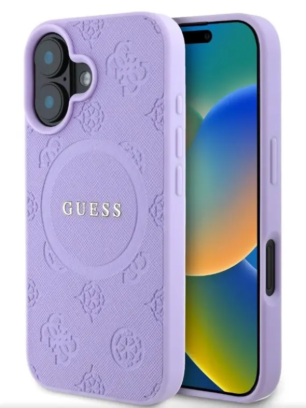 Guess Apple iPhone 16 Saffiano Peony