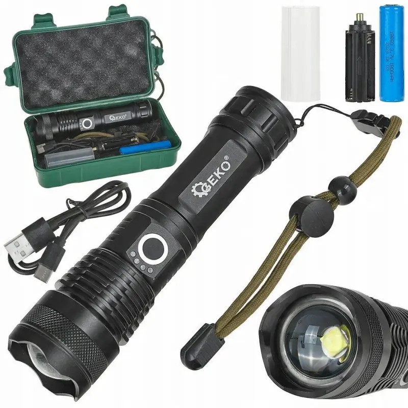 Geko taktiskā LED lukturis XHP50 15W