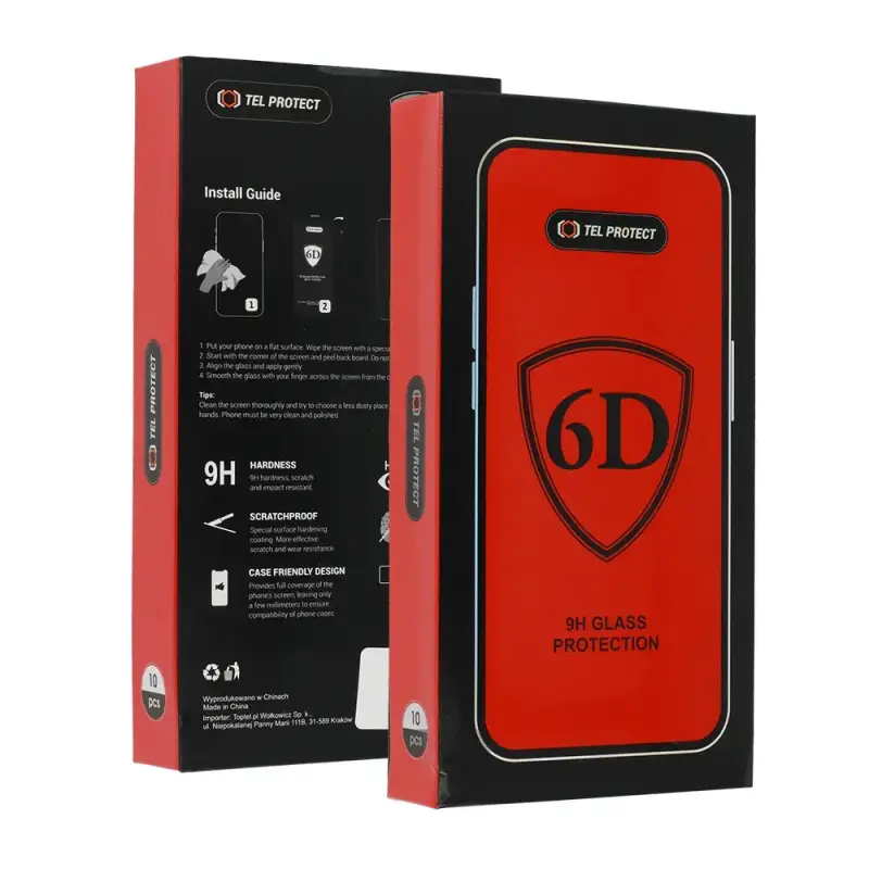 Tel Protect Pilnībā līmēts 6D rūdīts