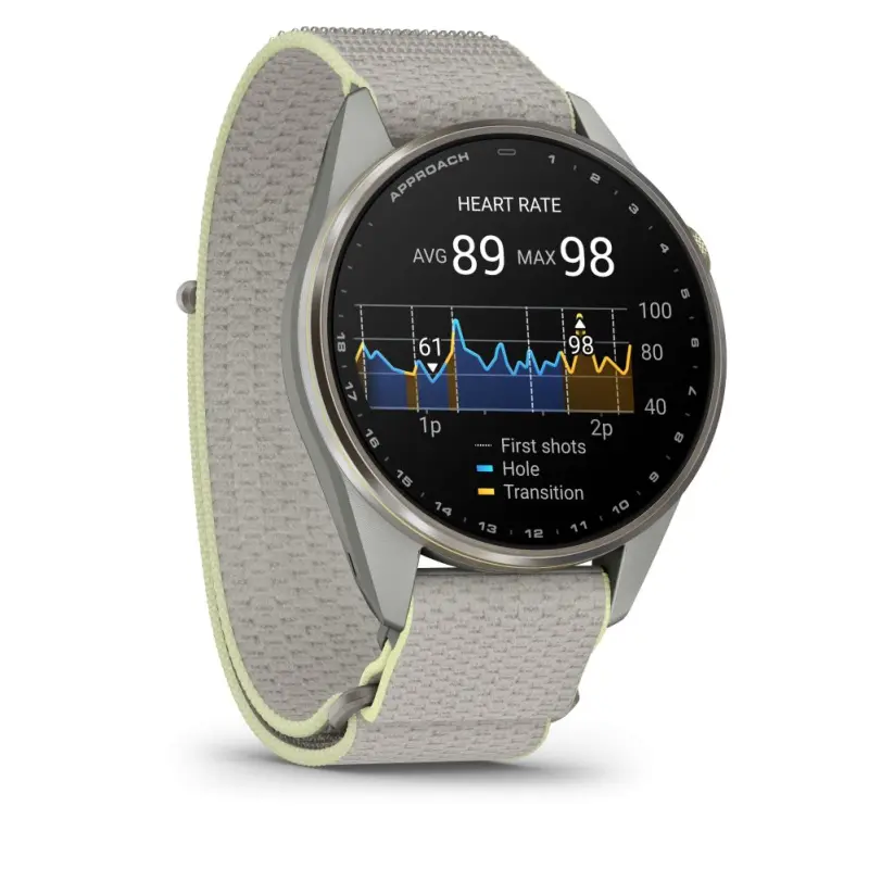Garmin Approach S72 47mm Silver/Citron Ti