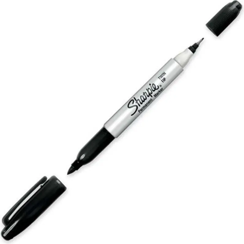 Sharpie Twin Tip melns permanentais marķieris