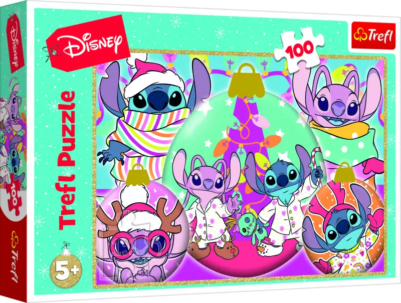 TREFL DISNEY STITCH Puzle Ziemassvētki, 100