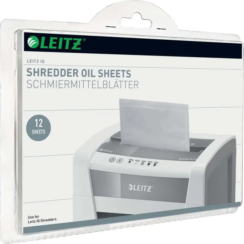 Leitz papīra smalcinātāja asmeņu eļļošanas lapas