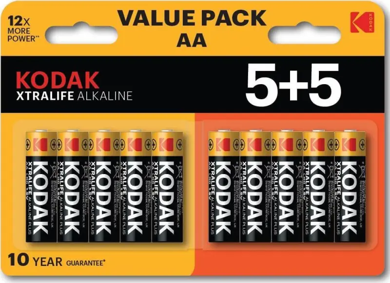 Kodak Xtralife AA (R6) baterijas, 10