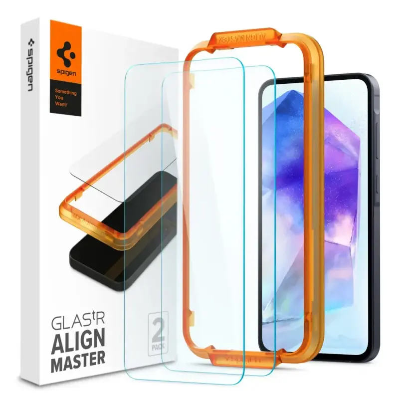 Spigen Glass AlignMaster aizsargstikli telefonam Samsung