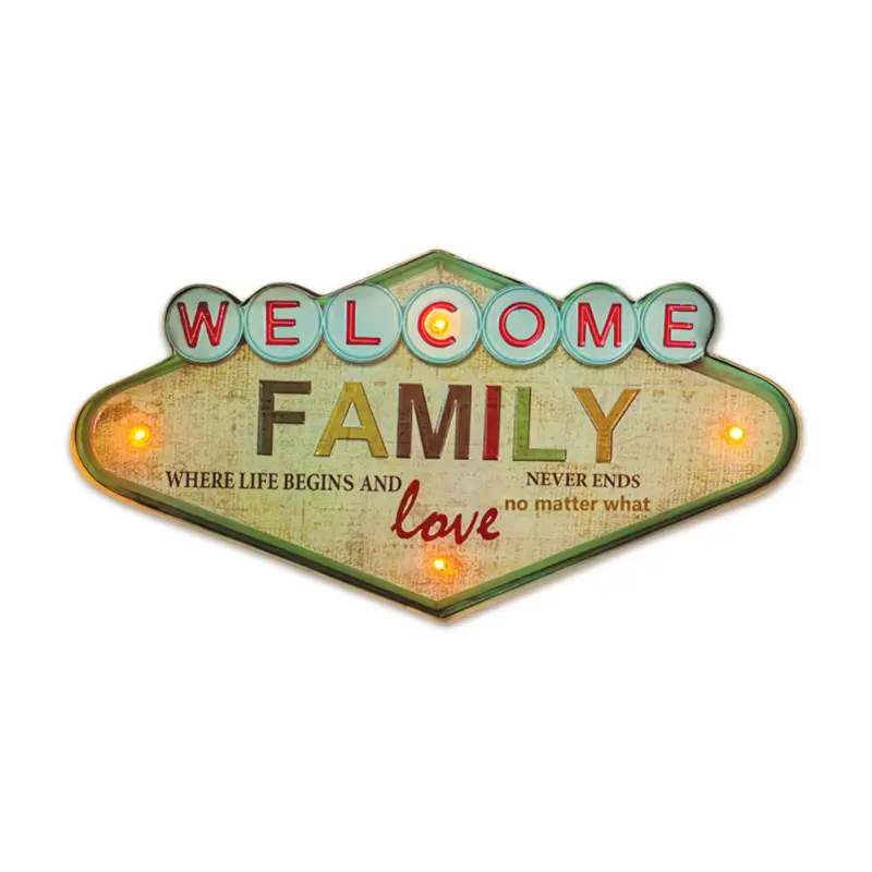 Forever Light RETRO Metal Sign LED
