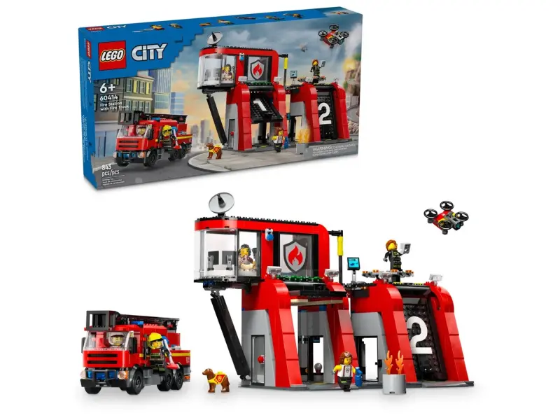 LEGO CITY 60414 Ugunsdzēsēju stacija ar